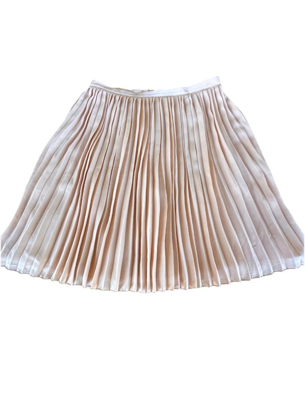 J Crew Women's Sz 8 Nude Blush Pleated Skirt A Line Classic Lined